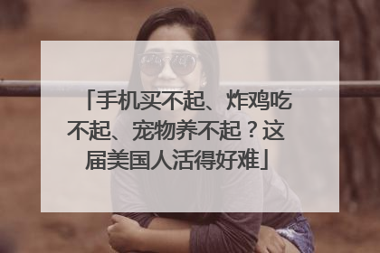 手机买不起、炸鸡吃不起、宠物养不起？这届美国人活得好难