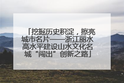 挖掘历史积淀，擦亮城市名片——浙江丽水高水平建设山水文化名城“闯出”创新之路