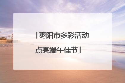 枣阳市多彩活动点亮端午佳节