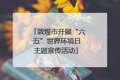 敦煌市开展“六·五”世界环境日主题宣传活动