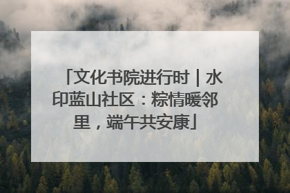 文化书院进行时｜水印蓝山社区：粽情暖邻里，端午共安康