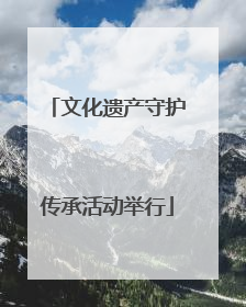 文化遗产守护传承活动举行