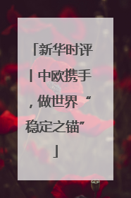 新华时评丨中欧携手，做世界“稳定之锚”