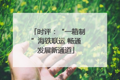 时评：“一箱制”海铁联运 畅通发展新通道