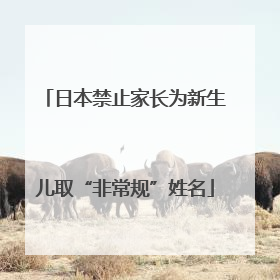 日本禁止家长为新生儿取“非常规”姓名