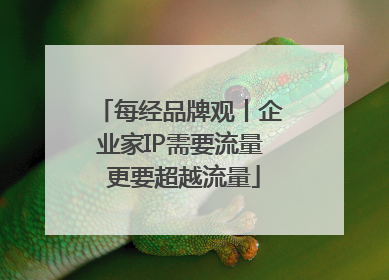 每经品牌观丨企业家IP需要流量 更要超越流量