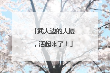 武大边的大厦，活起来了！