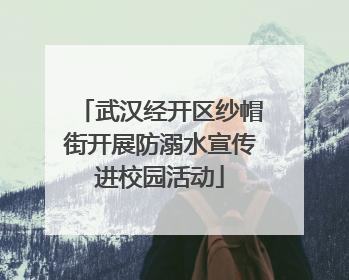 武汉经开区纱帽街开展防溺水宣传进校园活动