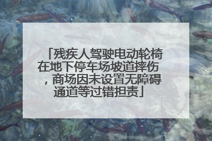 残疾人驾驶电动轮椅在地下停车场坡道摔伤，商场因未设置无障碍通道等过错担责