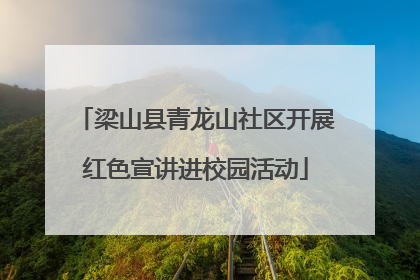 梁山县青龙山社区开展红色宣讲进校园活动