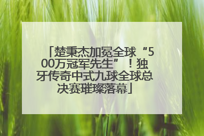 楚秉杰加冕全球“500万冠军先生”！独牙传奇中式九球全球总决赛璀璨落幕