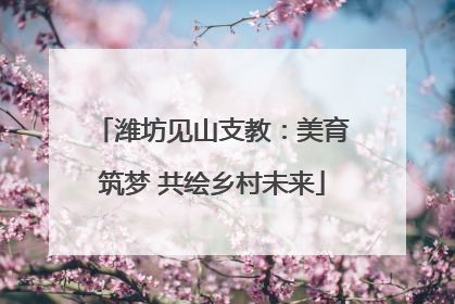 潍坊见山支教：美育筑梦 共绘乡村未来