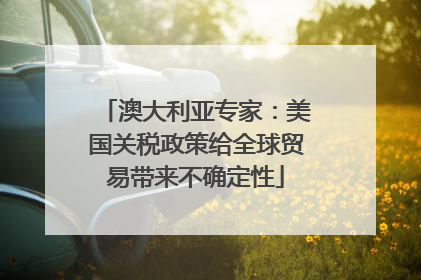 澳大利亚专家：美国关税政策给全球贸易带来不确定性