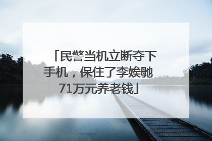 民警当机立断夺下手机，保住了李娭毑71万元养老钱