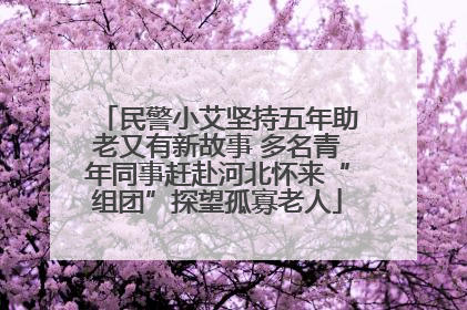民警小艾坚持五年助老又有新故事 多名青年同事赶赴河北怀来“组团”探望孤寡老人