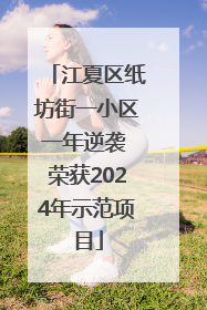 江夏区纸坊街一小区一年逆袭 荣获2024年示范项目