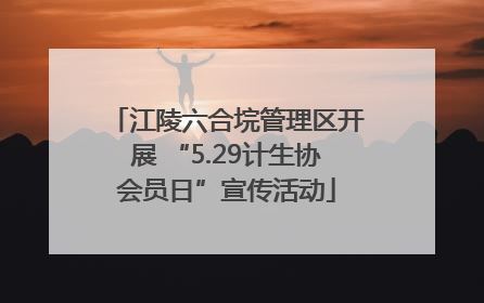 江陵六合垸管理区开展 “5.29计生协会员日”宣传活动