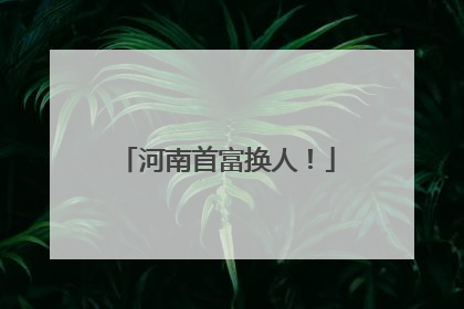 河南首富换人！