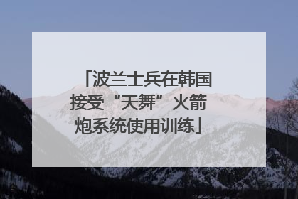 波兰士兵在韩国接受“天舞”火箭炮系统使用训练