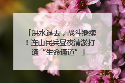 洪水退去，战斗继续！连山民兵昼夜清淤打通“生命通道”
