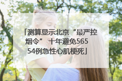 测算显示北京“最严控烟令” 十年避免56554例急性心肌梗死