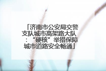 济南市公安局交警支队城市高架路大队：“硬核”举措保障城市道路安全畅通