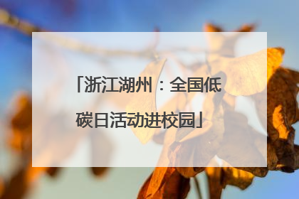 浙江湖州：全国低碳日活动进校园