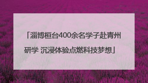 淄博桓台400余名学子赴青州研学 沉浸体验点燃科技梦想