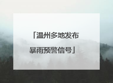 温州多地发布暴雨预警信号