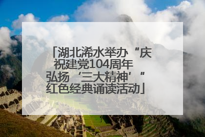 湖北浠水举办“庆祝建党104周年 弘扬‘三大精神’”红色经典诵读活动