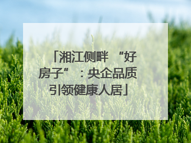 湘江侧畔 “好房子”：央企品质引领健康人居