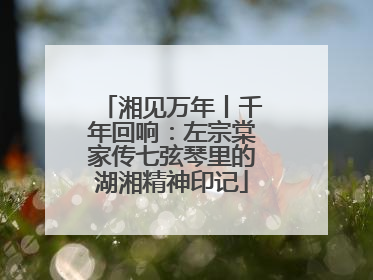 湘见万年丨千年回响：左宗棠家传七弦琴里的湖湘精神印记