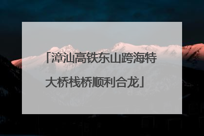 漳汕高铁东山跨海特大桥栈桥顺利合龙