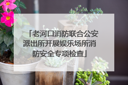 老河口消防联合公安派出所开展娱乐场所消防安全专项检查