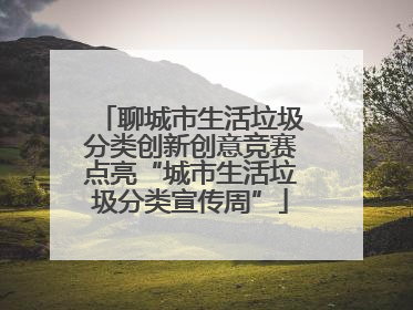 聊城市生活垃圾分类创新创意竞赛点亮“城市生活垃圾分类宣传周”