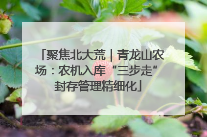 聚焦北大荒｜青龙山农场：农机入库“三步走” 封存管理精细化