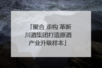 聚合 重构 革新 川酒集团打造原酒产业升级样本