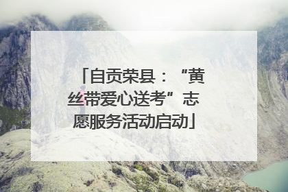 自贡荣县：“黄丝带爱心送考”志愿服务活动启动