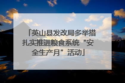 英山县发改局多举措扎实推进粮食系统“安全生产月”活动