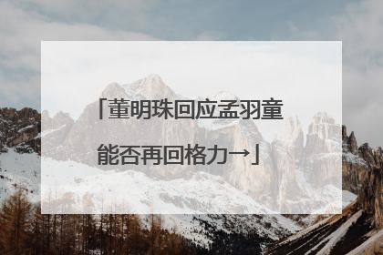 董明珠回应孟羽童能否再回格力→