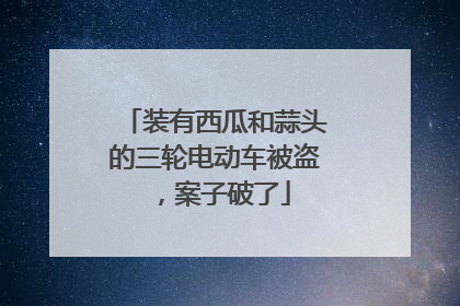 装有西瓜和蒜头的三轮电动车被盗，案子破了