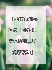 西安市灞桥区总工会组织集体协商现场观摩活动