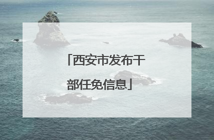 西安市发布干部任免信息