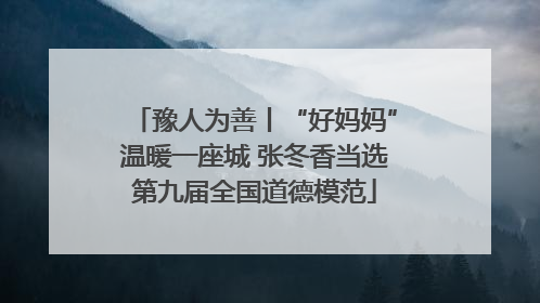 豫人为善丨“好妈妈”温暖一座城 张冬香当选第九届全国道德模范