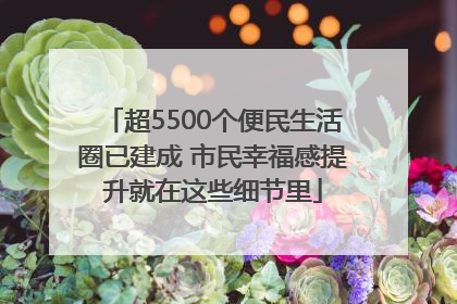 超5500个便民生活圈已建成 市民幸福感提升就在这些细节里