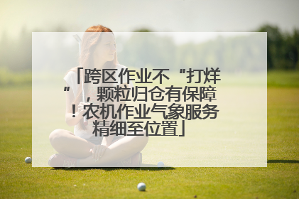 跨区作业不“打烊”，颗粒归仓有保障！农机作业气象服务精细至位置
