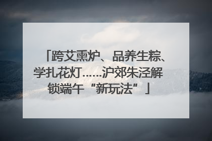 跨艾熏炉、品养生粽、学扎花灯……沪郊朱泾解锁端午“新玩法”