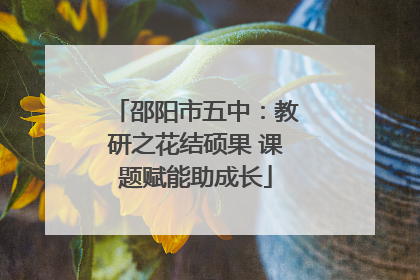 邵阳市五中：教研之花结硕果 课题赋能助成长