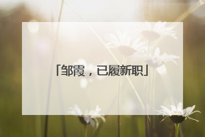 邹霞，已履新职