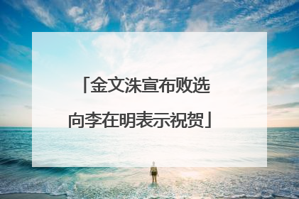 金文洙宣布败选 向李在明表示祝贺